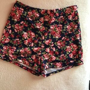 Forever 21 High Waisted Floral Shorts